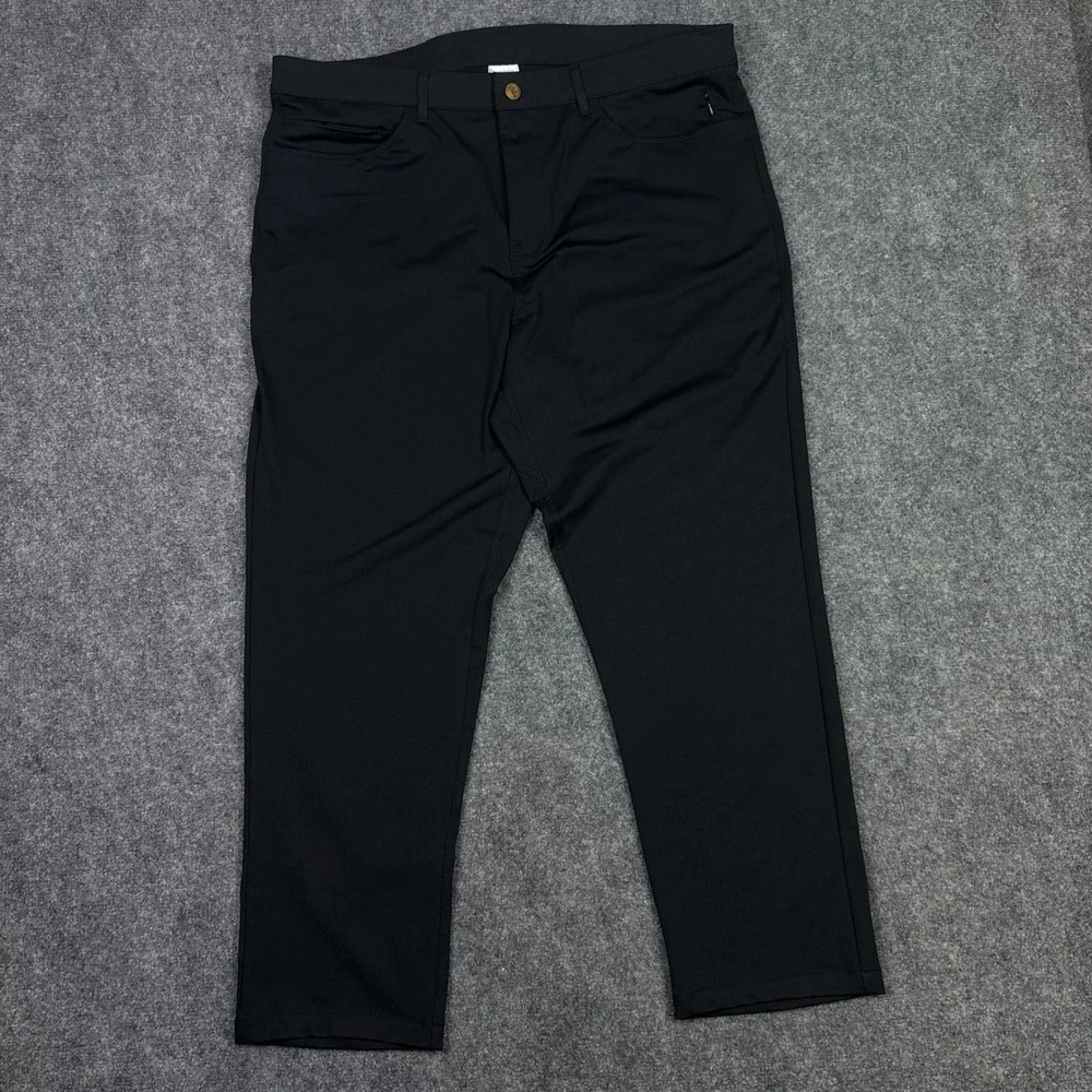 Barbell Apparel Athletic Chino Pants Mens 40 Black Performance Stretch 0634